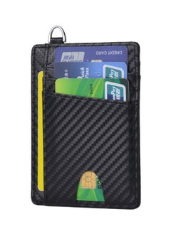 Buy Leather Mens Card Holder Black in UAE