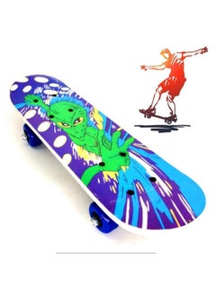Buy 4 wheels wooden skateboard 43 cm in Saudi Arabia