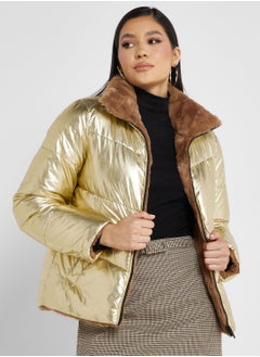 Buy Zip Through Puffer Jacket in UAE