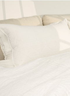 اشتري 3pcs 100% Reversible Cotton Quilt Set White Wicker Suitable for Queen , King and Super King Size Bed في الامارات