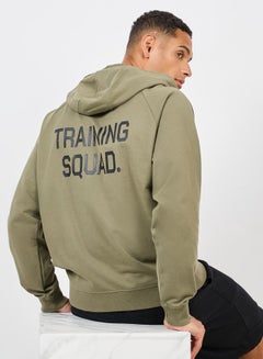 Buy Oversized Front and Back Training Squad Print Athleisure Terry Hoodie in Saudi Arabia