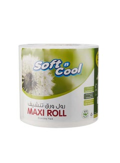 اشتري Soft N Cool Eco-Friendly High Absorbency Kitchen Maxi Roll Tissue 1Ply x 300meter في الامارات