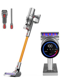 Buy Cordless Vacuum Cleaner, 250W/27Kpa Stick Vacuum with Touch Screen, Max 45 Mins Runtime, Wireless Vacuum Cleaners for Home, Anti-tangle Brush, Lightweight Vacuum for Pet Hair/Hardwood Floor/Carpet in Saudi Arabia