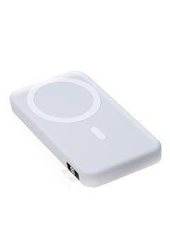 اشتري 10000 mAh Magnetic MagSafe Wireless Portable Power Bank Charger White في الامارات