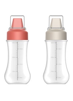 Buy Squeeze Bottles, 8 OZ Plastic Condiment Squeeze Squirt Bottles and Caps with Discrete Measurements, for Ketchup, Oil, Honey, BBQ, Sauces, Syrup, Condiments, Dressings, BPA Free (2 Pack ) in Saudi Arabia