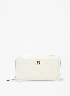 Buy Monogram Textured Zip Around Wallet in Saudi Arabia