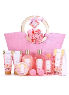 اشتري Spa Gift Basket for Women, Spa Gifts for Women, 10pcs Rose Home Spa Sets, Relaxing Gift Basket with Bath Salts, Body Lotion, Bubble Bath, Birthday Woman Gift Baskets في السعودية