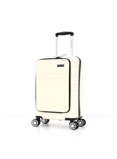 Buy Giordano Hardside Double Spinner Wheel Luggage Trolley Bag 20 inch Cabin Size ,Ivory in Saudi Arabia
