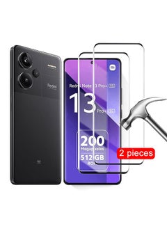 Buy 2 PCS Redmi Note 13 Pro+/Plus 5G Screen Protector  HD Clear Scratch Resistant Anti-Fingerprint Anti-drop Protection，Full Coverage Tempered Glass Film in Saudi Arabia