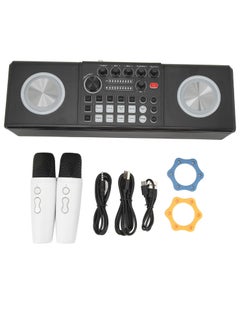 Buy Karaoke Machine for TV, Mini Sound Bar Bluetooth Speaker with 2 Wireless Microphones for TV, Karaoke System with LED Lights for Home/Party/Outdoor in Saudi Arabia