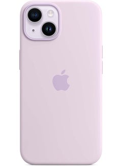 Buy Silicon case for iPhone 14 Silicone Case with MagSafe Quality case for premium phone Violet in UAE