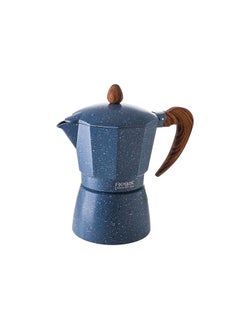 اشتري 14x9xH16cm Blue Color Classic 3 Cup Moka Pot Espresso Maker Percolator filter Coffee Maker Italian Espresso 3 Cups Coffee Maker with Box في الامارات