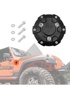 اشتري Antenna Base Cover for Jeep 2007-2022 Wrangler JK JKU JL JLU Gladiator JT, Steel ABS Antenna Mount Car Aerial Bottom Cover Trim في الامارات