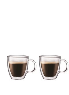 Buy Bodum Bistro - Double Wall Thermo Glass Espresso Mug - For Hot and Cold Drinks - Transparent , 0.15l in UAE