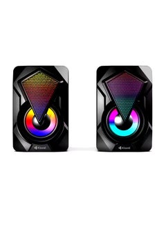 Buy L-9090 Multimedia 2.0 Channel Speakers with RGB Lighting and Modes for Music, Gaming, and Movies in Egypt