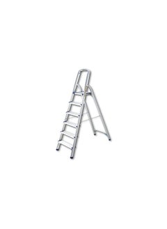 اشتري Aluminium Platform Ladder - Lightweight Ladder for Home, Office & Outdoor Use | 6 Steps Folding Ladder with Anti-Slip Design | Heavy-Duty Multi-Use Ladder | 1.8 meter في الامارات