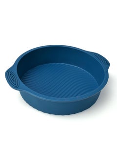 Buy Silicone Round Baking Mould Blue Color 28.8X25X6 Cm in UAE