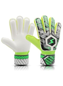 Buy Children Football Gloves, Kids Youth Football Soccer Goalkeeper Goalie Training Gloves Gear with Strong Grips Palms, Soccer Goalie Goalkeeper Gloves for Kids Boys Children(7#) in UAE