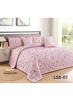 Buy Bedspread comforter set consisting of 4 pieces, polyester comforter, size 160 by 210 cm in Saudi Arabia