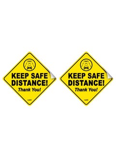 Buy Keep Safe Distance Thank You Car Sign Self Adhesive Sticker, 2pcs Reflective Removable Anti Tailgater Sign for New Driver Baby on Board (12x12cm) in UAE