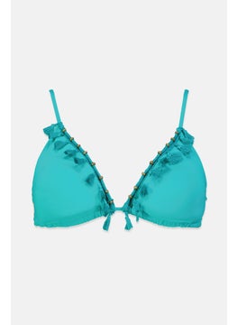 اشتري Women Tassel Padded Bikini Top, Teal في السعودية