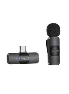 Buy BOYA BY-V10 Wireless Lavalier Lapel Microphone for Android Smartphone Laptop - Omnidirectional USB C Condenser Video Recording Mic for Interview Podcast Vlog in Saudi Arabia