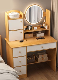 Buy Bedroom Bedside Dressing Table with LED Light 80*40*128CM in Saudi Arabia