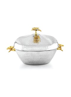 اشتري Rome Stainless Steel Casserole With Hand Crafted Flower Handle 3000mL في الامارات