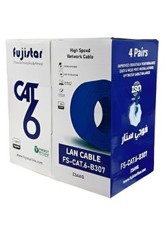 اشتري كابل شبكة Fujistar FS CAT6 307 – كابل إيثرنت UTP عالي الجودة بطول 305 متر لتعزيز الشبكات، مثالي لنقل البيانات بسرعة عالية في السعودية