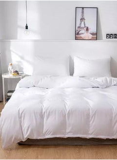 Buy 6-Piece Premium Collection  Plain White Color Various Sizes Without Filler Bedding Set in UAE