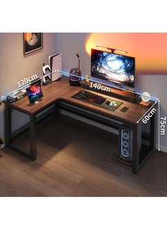 Buy Computer and Multifunction Table Home Office Workstation 140X120 cm (Left Corner) in UAE