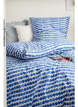 Buy Single Polka Dots Duvet Cover Set 160 X 210, Blue/White in UAE