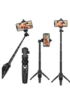 Buy Selfie Stick Tripod, Portable 40 inch Aluminum Alloy Extendable Phone Tripod with Bluetooth Remote, Compatible with iPhone 15 14 13 Samsung Huawei (ELT-TR-1A) in UAE