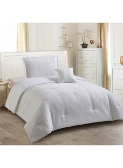 Buy Aure Waffle 3-Piece Twin Comforter Set 220 x 160 cm in UAE