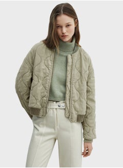 Buy Quilted Zip Detail Jacket in UAE