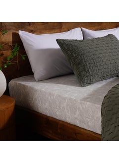 اشتري Mere Garden Fitted Sheet 120X200+33Cm - Grey في الامارات