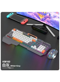 اشتري Viper KM520 Metal Panel Keyboard Mouse suit Game Luminous Suspension Key Cap with Hand-held Office Keyboard MouseWhite gray km160 keyboard and mouse set (upgraded version) White gray km160 keyboard and mouse set (upgraded version) في السعودية