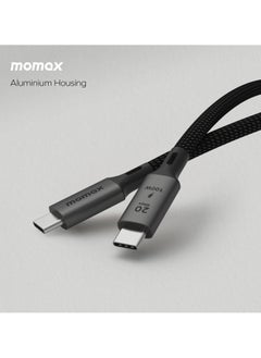 اشتري Momax Elite 100W USB-C to USB-C 3.2 GeN 2x2 20Gbps Cable [1 Meter] - Black في الامارات