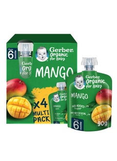 Buy Organic Mango Puree 90grams Pack of 4 in UAE