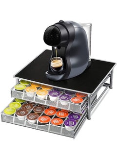 Buy Coffee Pod Holder with 72 Dolce Gusto Pod Holders - Storage Drawer, Machine Stand & Non-Slip Feet in UAE