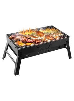 Buy Folding BBQ Portable Charcoal Grill Stainless Folding Camping Barbecue Oven in UAE