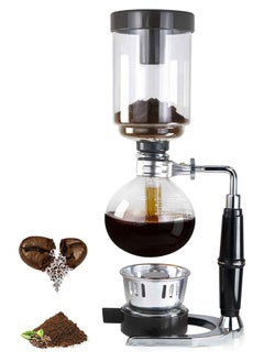 Buy Coffee Maker Siphon Tea Japanese Style Syphon Pot Vacuum Coffee Maker Machine Glass Type 3 Cup in Saudi Arabia