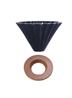 Buy V60 Ceramic Coffee Dripper Origami Style Cone Coffee Filter Reusable Pour Over  Coffee Dripper for Home Office Restaurants 1 To 4 Cups in Saudi Arabia