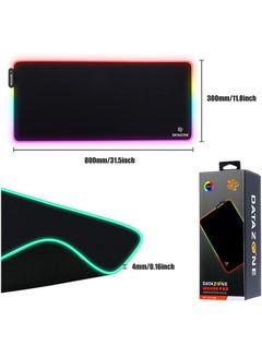 Buy 80x30 Gaming RGB Mouse Pad, Non-Slip Rubber Base, Smooth Keyboard and Mouse Pad for Computers in Saudi Arabia