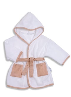 Buy Organic Bath Robe Pink Sparkle 0-12M in Saudi Arabia