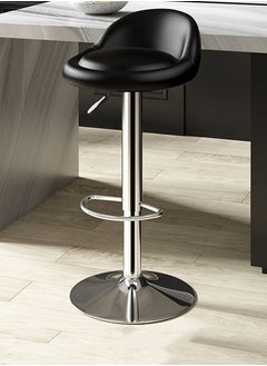 اشتري Bar Stool PU Leather Bar Chairs Swivel Barstools Rolling Stool Vanity Chair Kitchen Counter Height Island Chairs Swivel Stool with Footrest for Home Office Studio Shop SPA Salon في السعودية