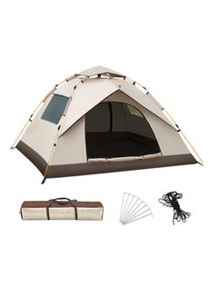 اشتري 2-3 Person Camping Tent, Waterproof Family Tent for Camping, Instant Easy Up Double Layer Anti-UV 2 Windows 2 Doors-Instant Family Tents for Camping Hiking & Traveling في الامارات