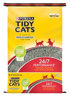 Buy Purina Tidy Cats Non Clumping Clay Litter -  Cat Litter 24/7 Performance 9.07 Kg in UAE