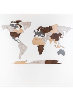 Buy Wooden World Map For Wall 200 Cms Wide in Egypt