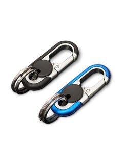 Buy 2 Pcs Men's Car Key Chain, Double Layer Anti-Loss Chain Car Keychain Key, Metal Waistband Car Keychain Organizer for Men in UAE